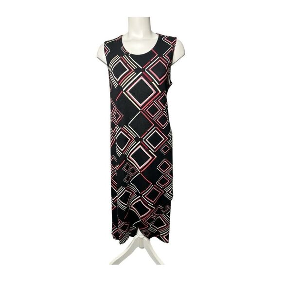 Alfani Black Sleeveless Shift Dress Tulip‎ Hem High Low Sz Petite XL PXL NEW - Picture 1 of 7